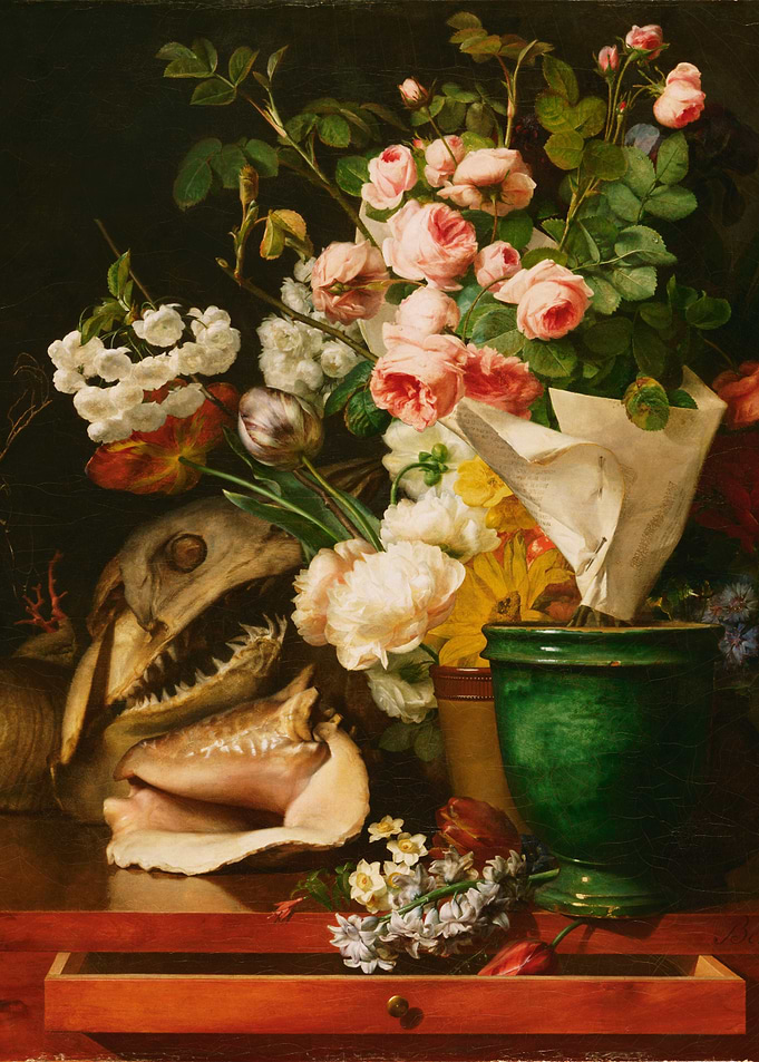 Still Life with Flowers and Skull