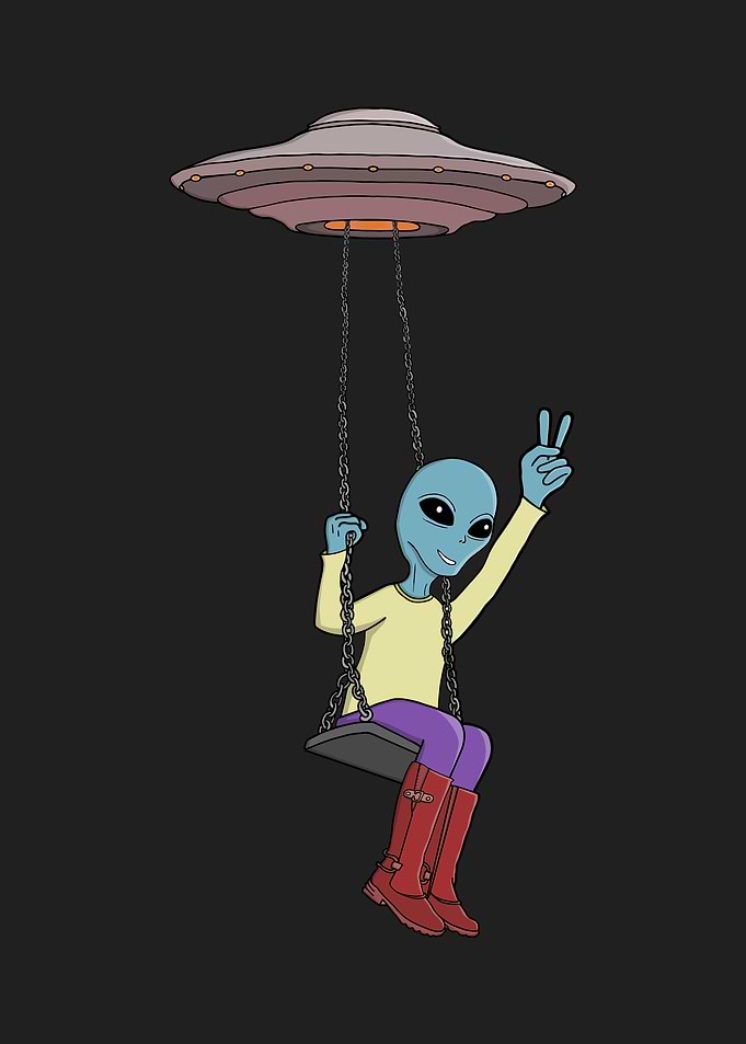 Alien on a Swing