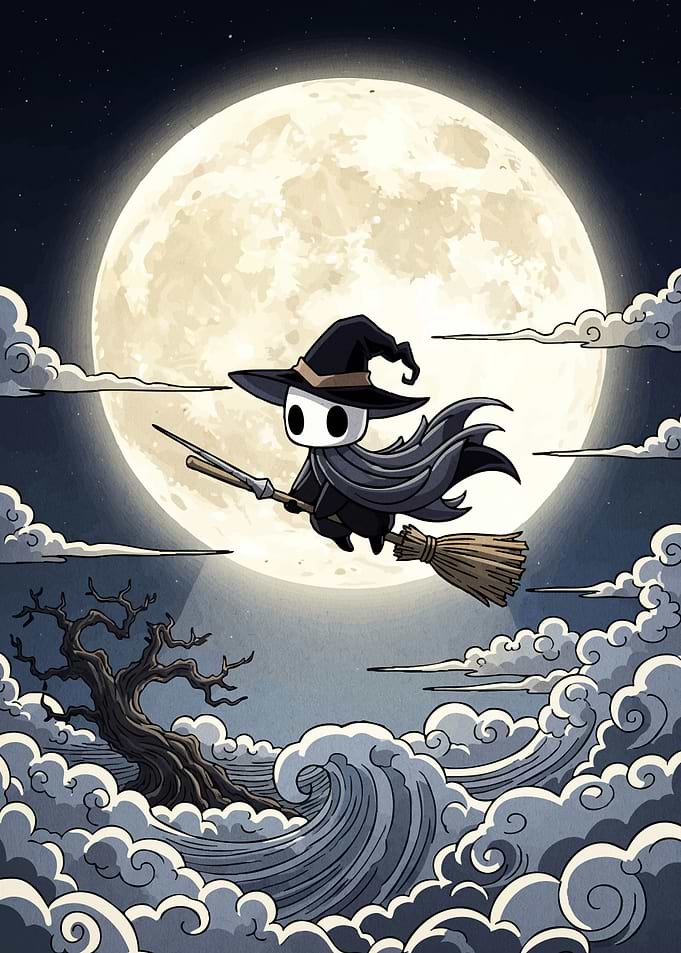 Hollow Knight Witch Flying Broom