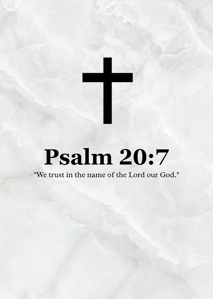 Psalm 20:7 Christian Bible Verse