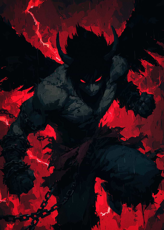 Dark Devilman with Red Eyes