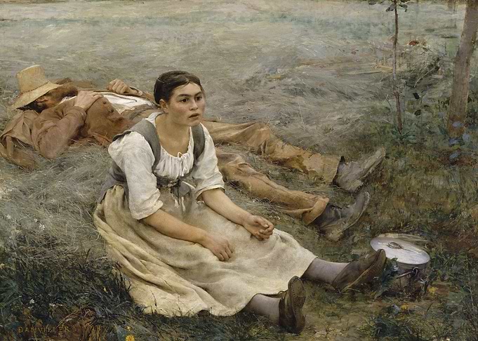Resting in the Field Painting