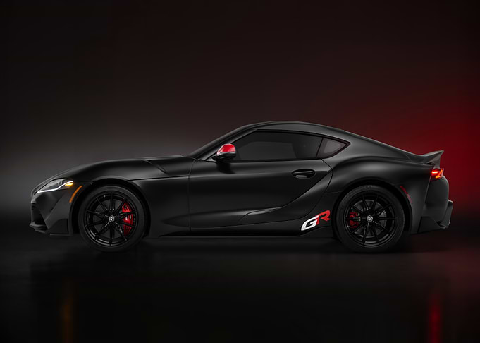 Black Toyota Supra GR Side View