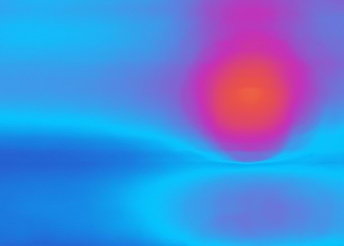 Abstract Gradient Landscape with Pink Glow