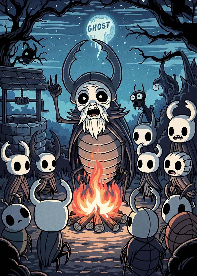 Hollow Knight Storytelling Campfire Scene