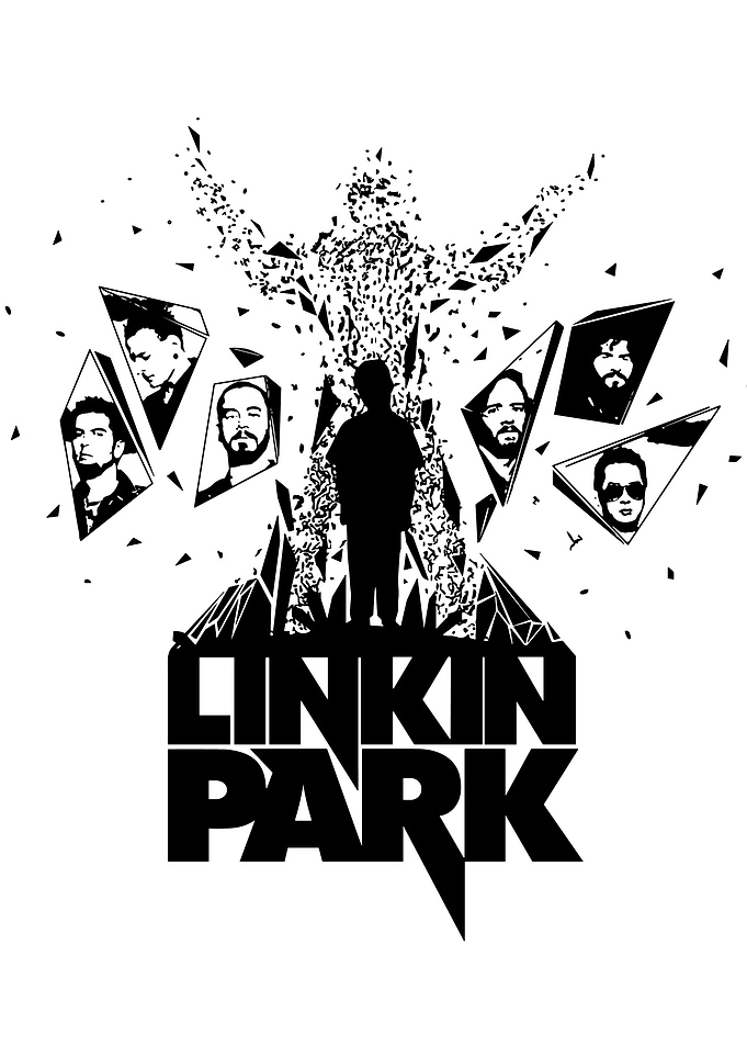 Linkin Park Black and White Art