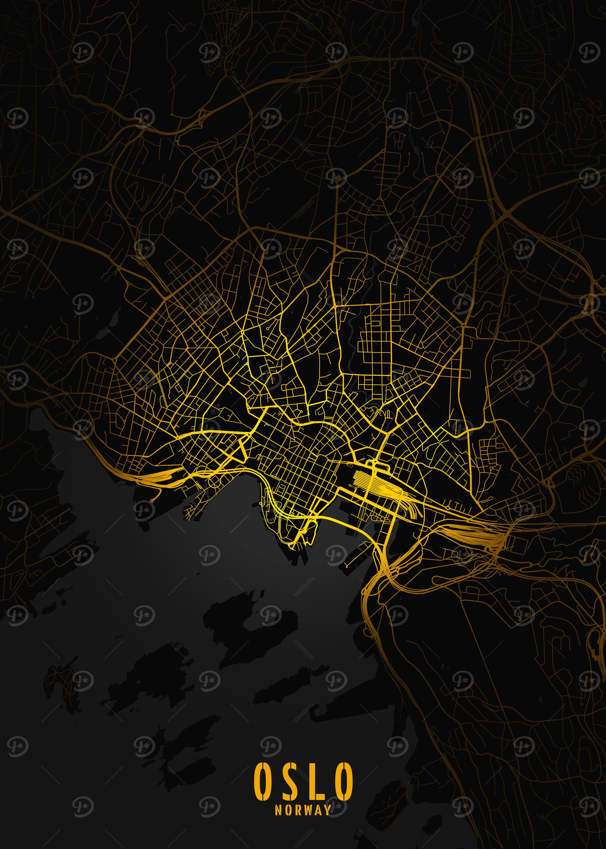 Oslo Golden City Map