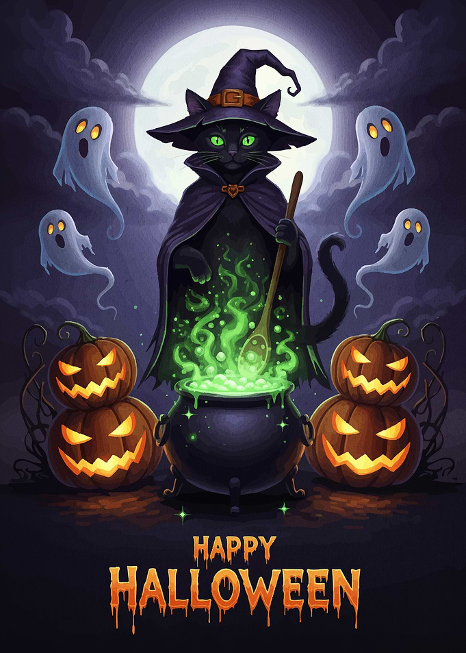 Halloween Cat Witch