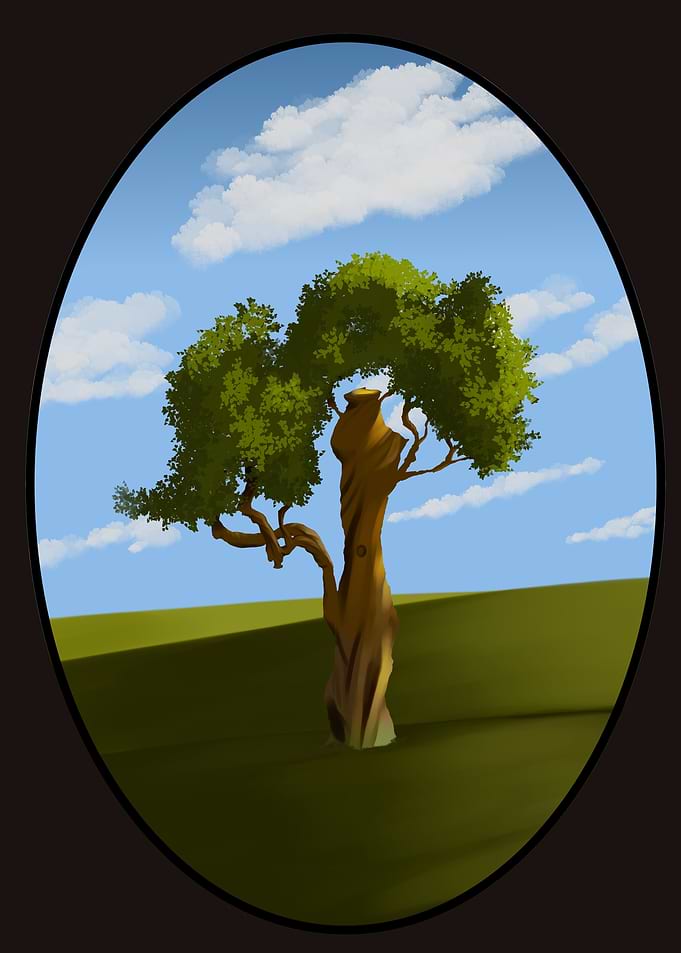 Lonely Tree on a Hill