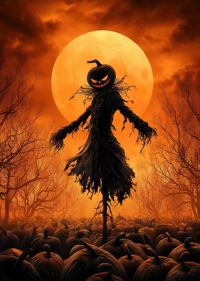 Halloween Scarecrow Pumpkin Patch