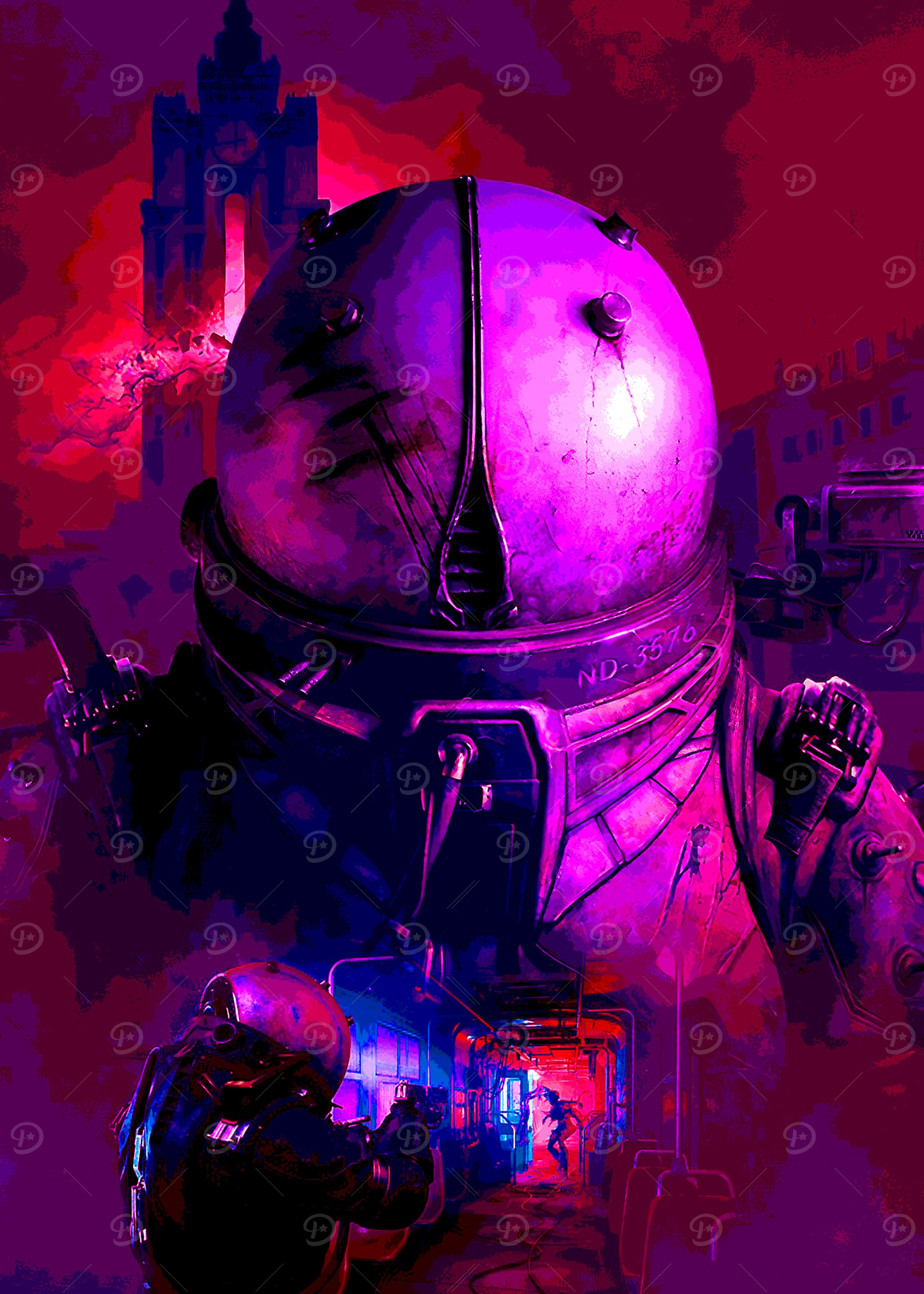 Futuristic Sci-Fi Battle Scene