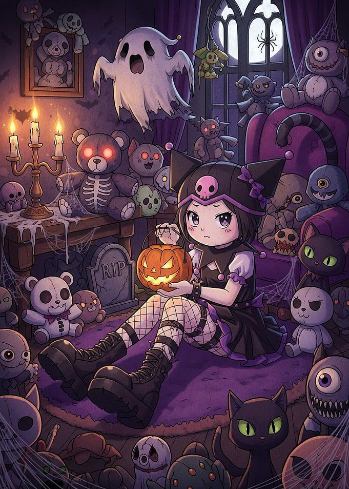 Kuromi Halloween Plushies Ghost