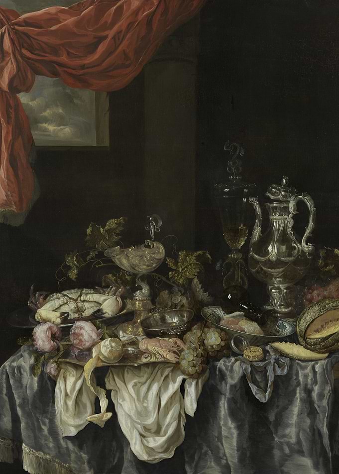 Still Life with Silverware and Fruit