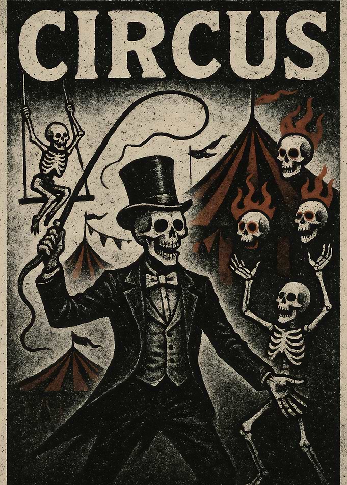 Creepy Circus Skeletons
