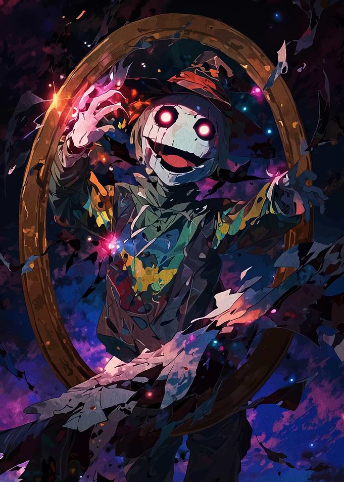 Creepy Masked Figure in Frame