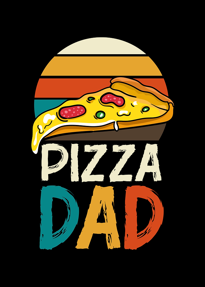 Pizza Dad Retro Graphic