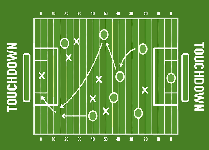 American Football Play Diagram