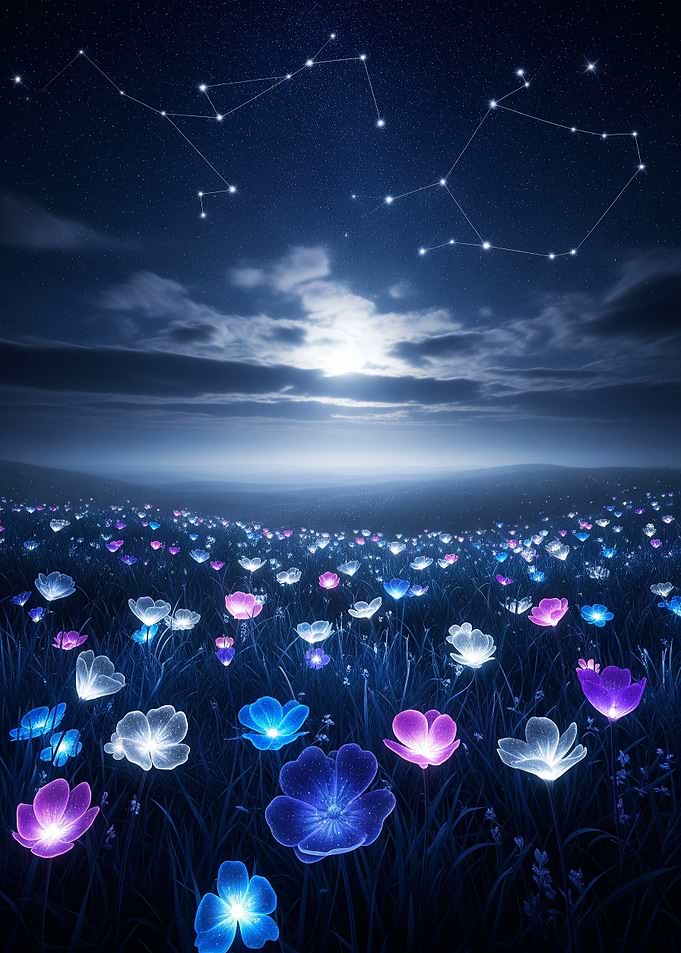Moonlit Meadow of Dreams