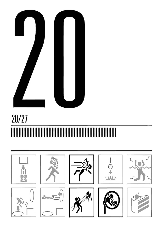 Portal 20/27 Test Chamber Sign