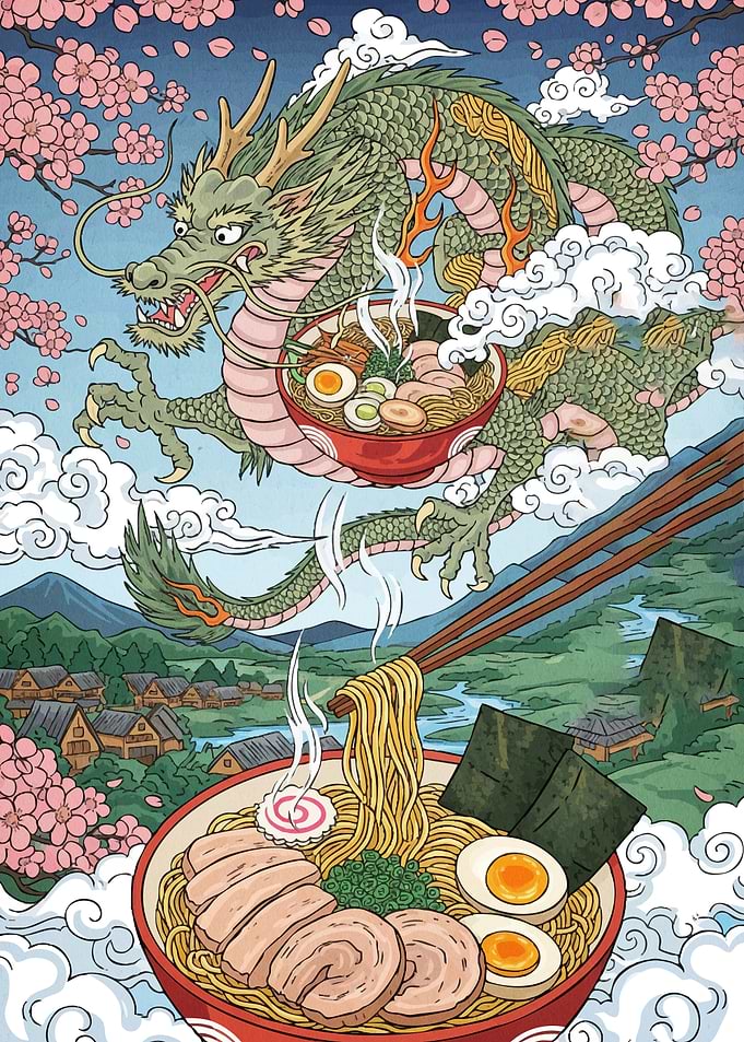 Dragon and Ramen Bowl
