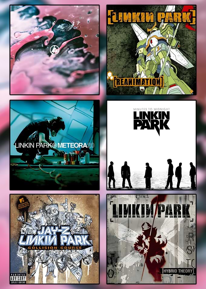 Linkin Park Album Covers Collage