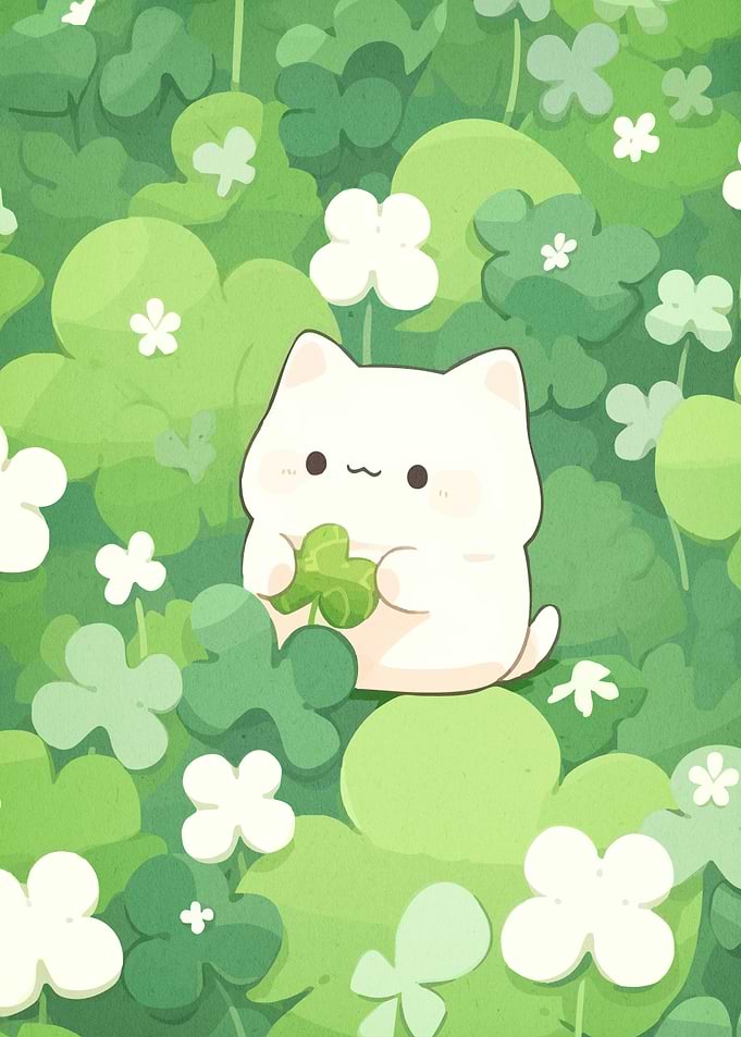 Cute Cat Clover