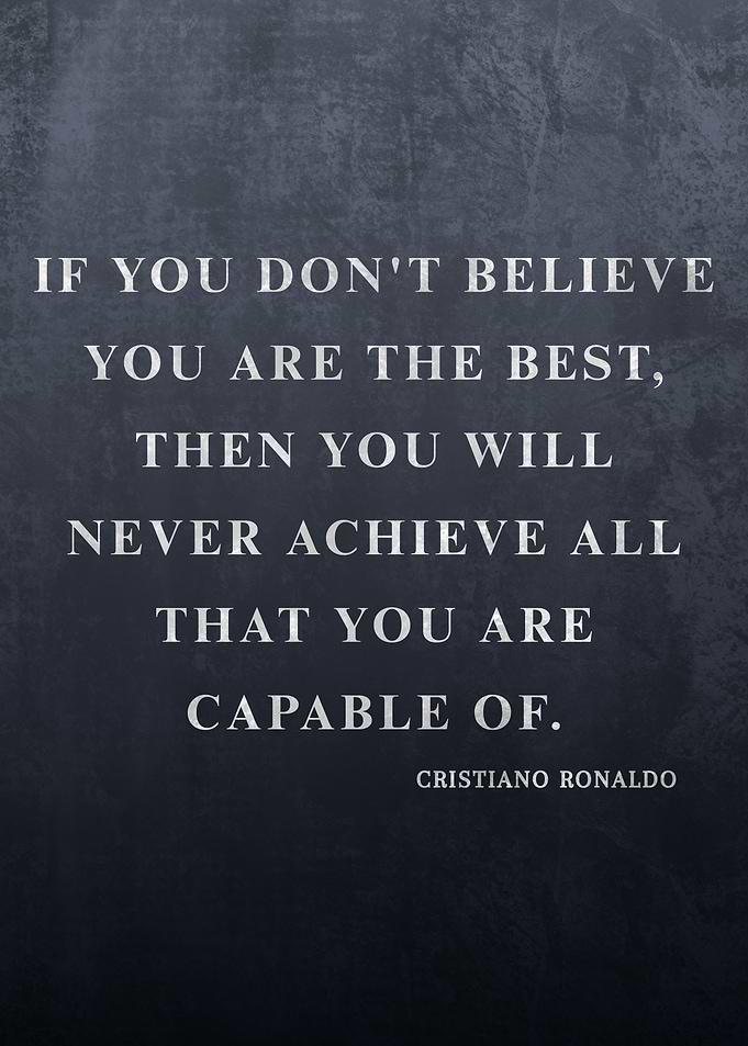 Cristiano Ronaldo Inspirational Quote Poster