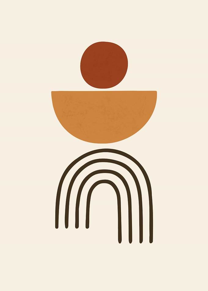 Minimalist Geometric Arch and Circles