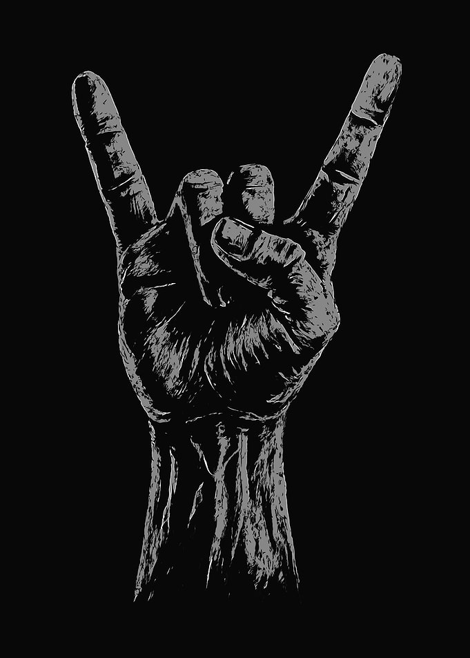 Rock On Hand Sign Illustration