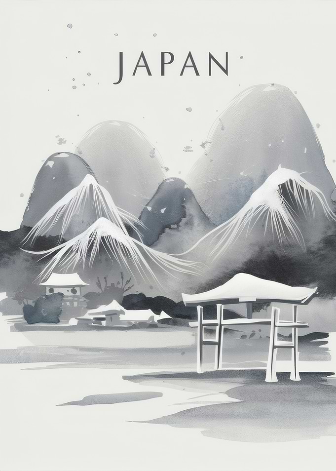 Japan Landscape in Winter