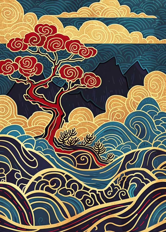 Elegant Japanese Landscape