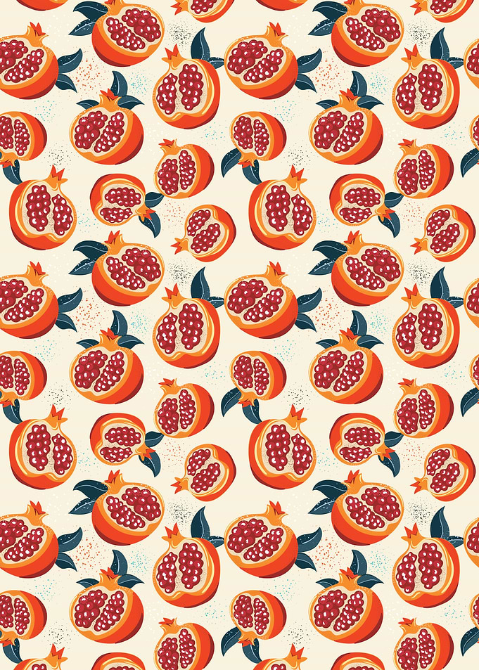 Pomegranate Fruit Pattern