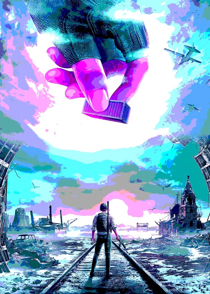 Post-Apocalyptic World with Giant Hand