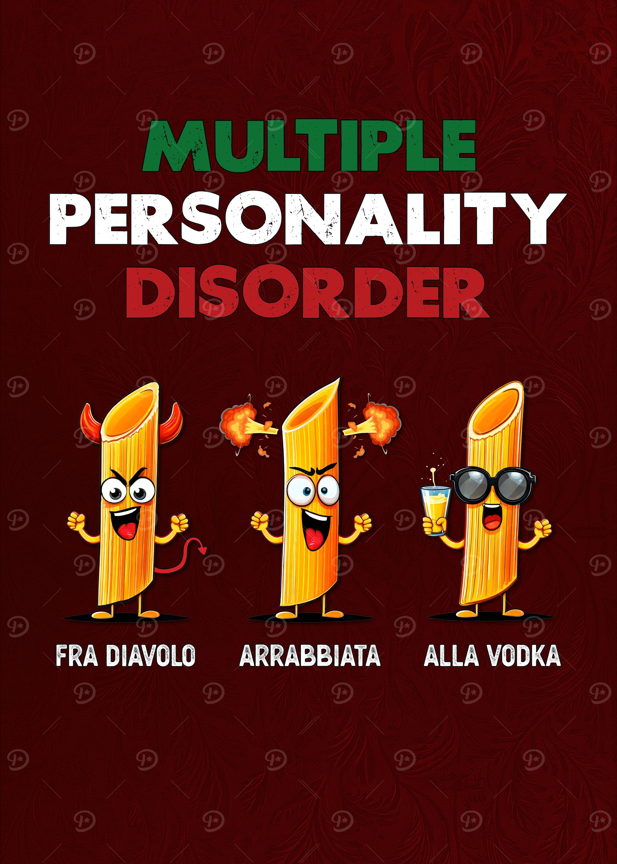 Multiple Personality Disorder – Funny Penne Pasta Characters
