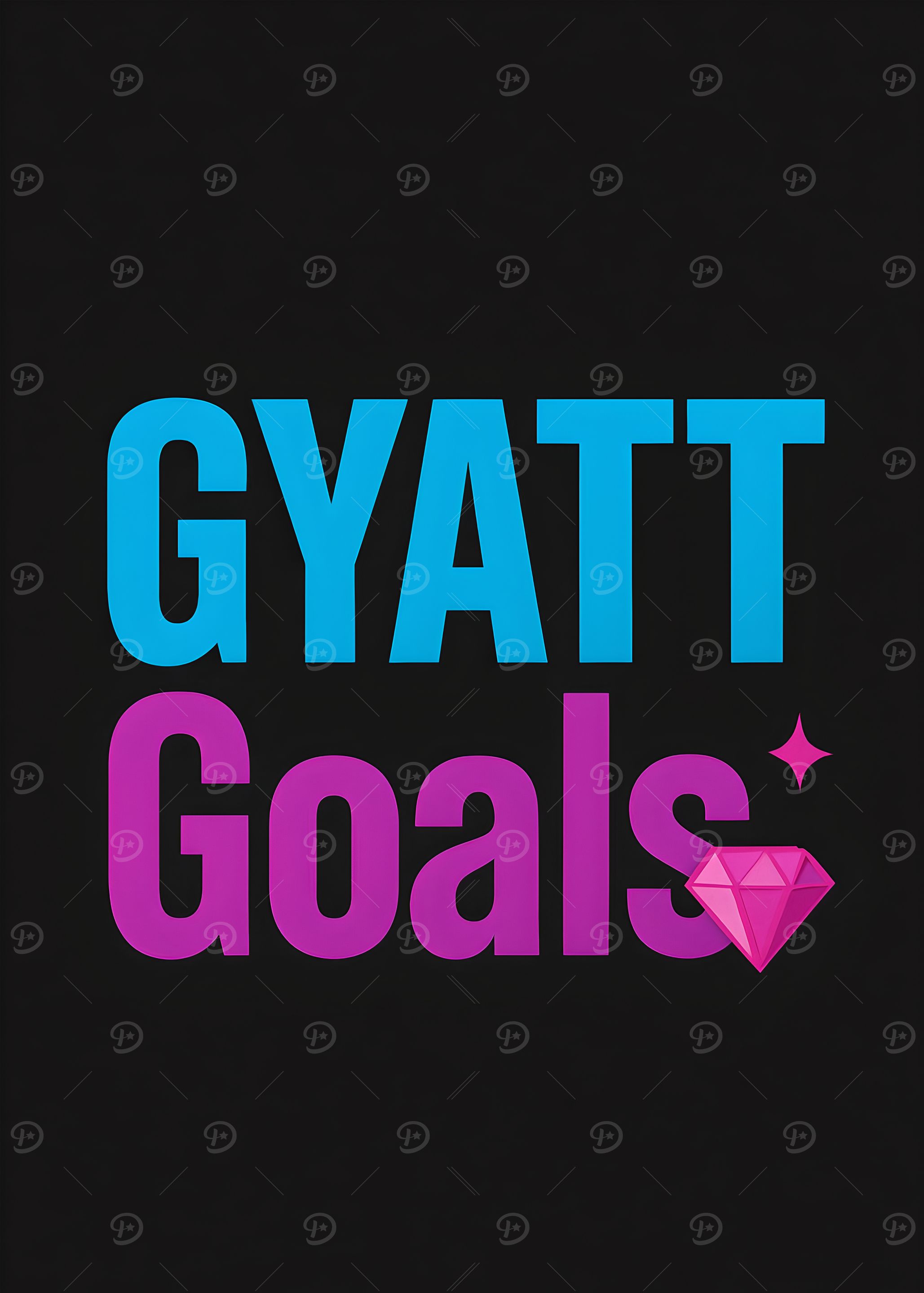 GYATT Goals Text Art