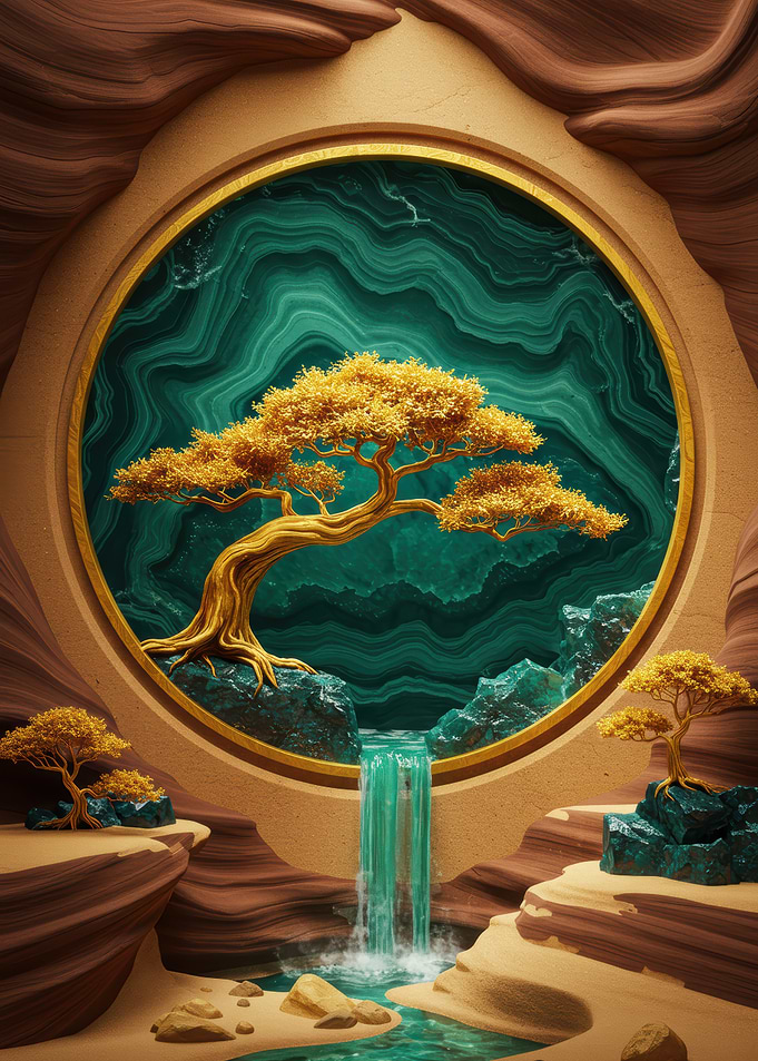 Golden Tree Waterfall Portal