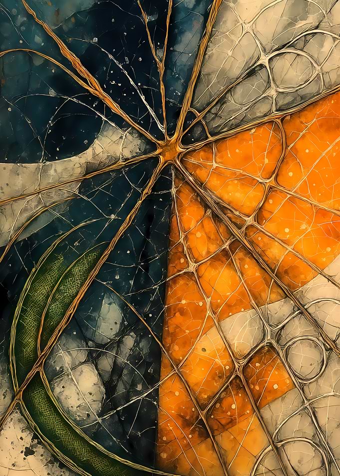 Abstract Porcelain #125 - Abstract Geometric Watercolor