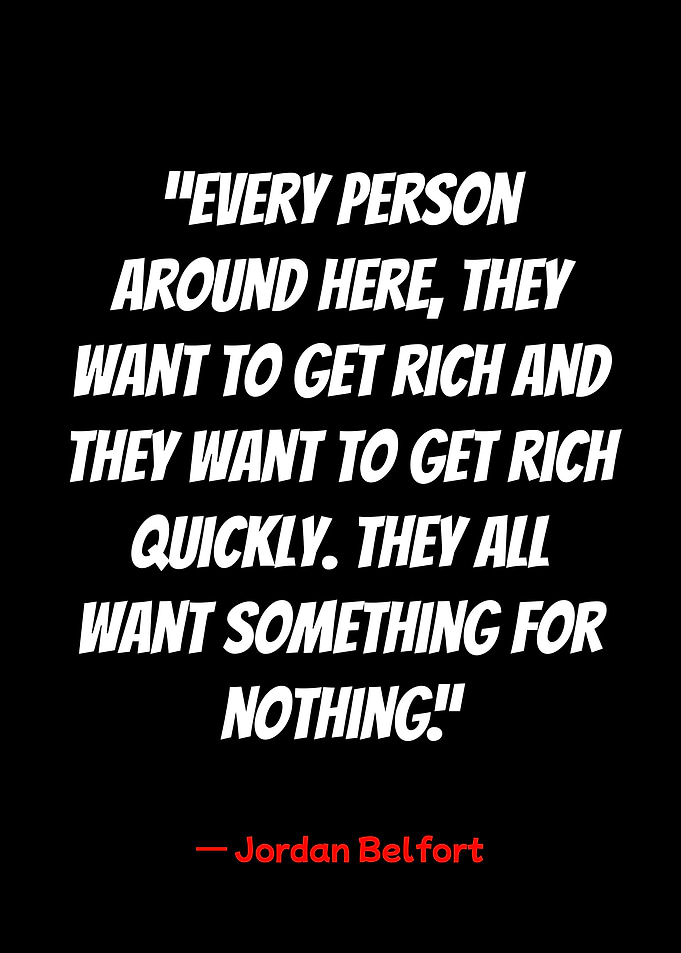 jordan belfort quote on black background