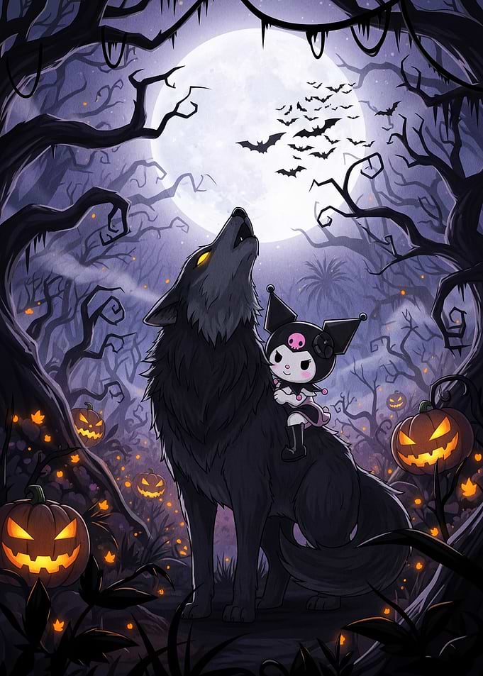 Kuromi wolf Halloween night