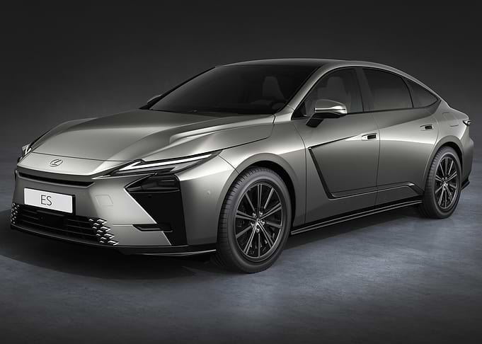 Silver Lexus ES Car Studio Shot
