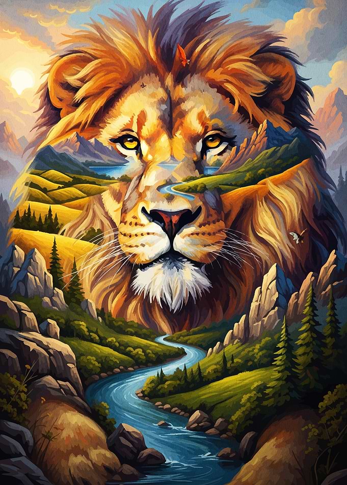 Lion Landscape Animal