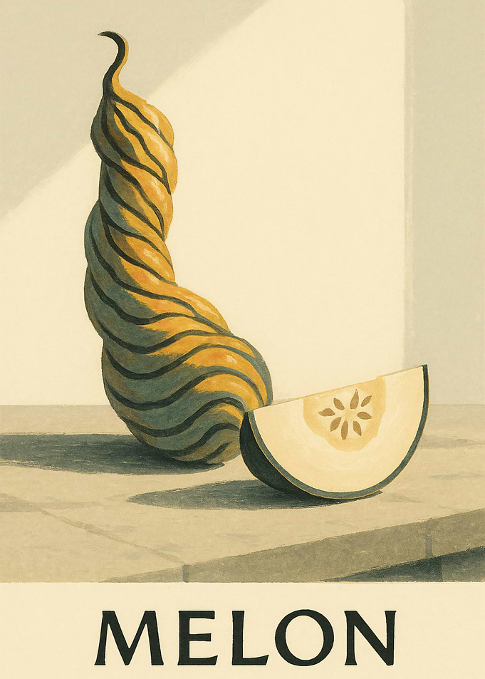 Quirky Melon Still Life