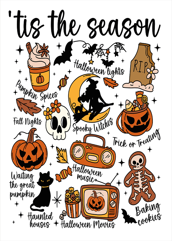 Halloween Season Fall Doodle Art