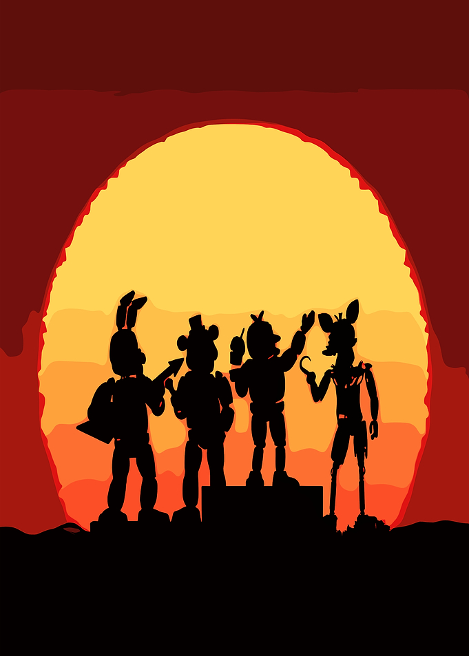Five Nights at Freddy's Sunset Silhouette