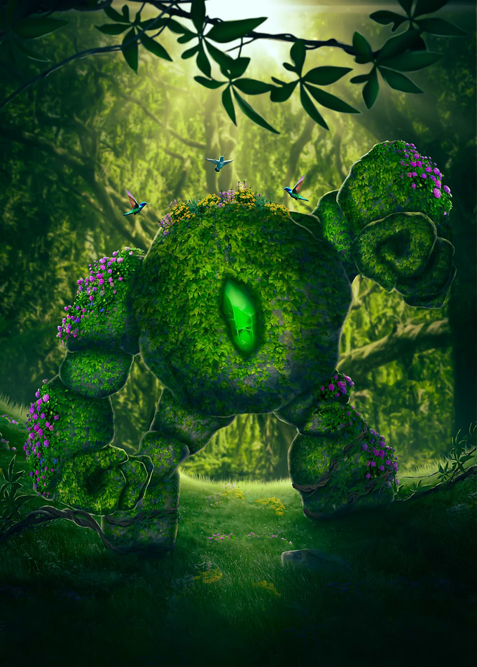 Moss Golem in Lush Forest