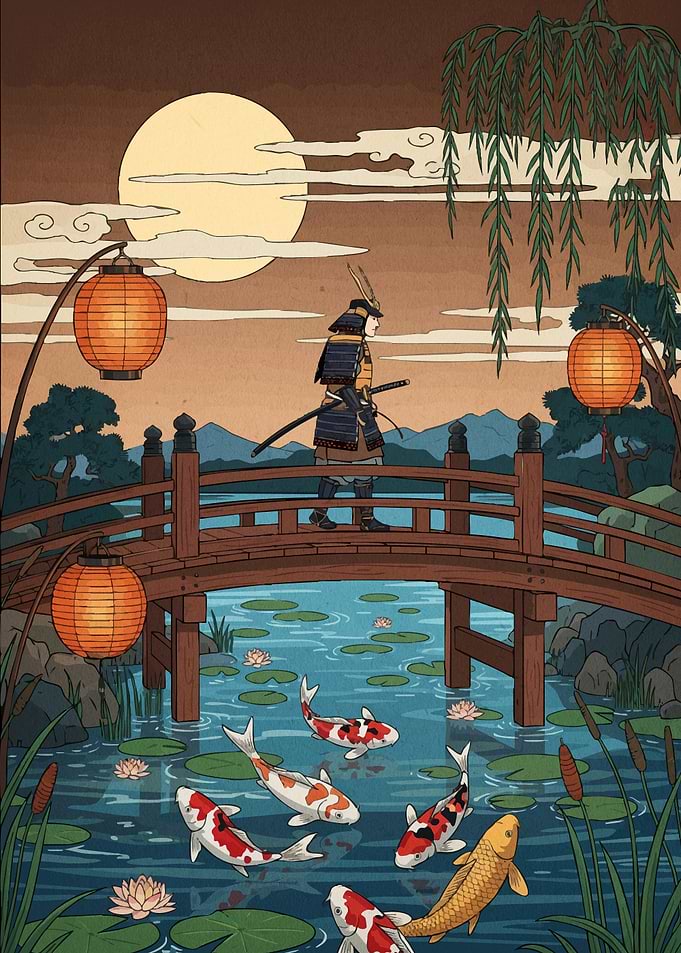 Samurai Bridge Koi Fish