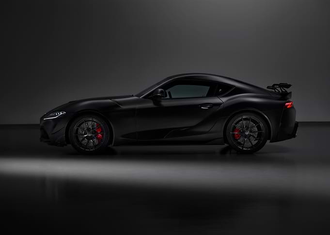 Sleek Black Toyota Supra Side View