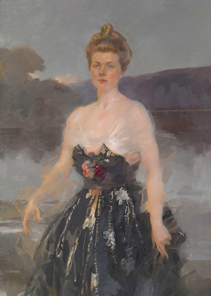 Elegant Woman Portrait Painting