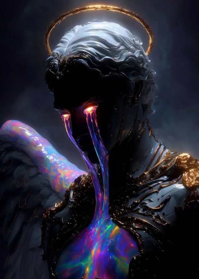 Crying Angel with Halo