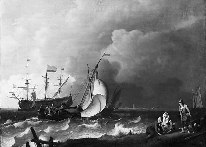 Seascape with Ships and Figures